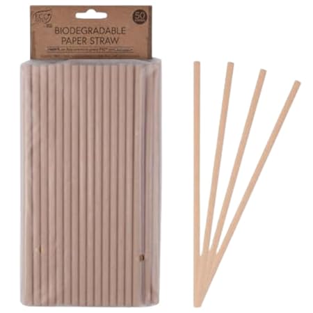 Eco Basics Biodegradable Paper Straw - 50pcs