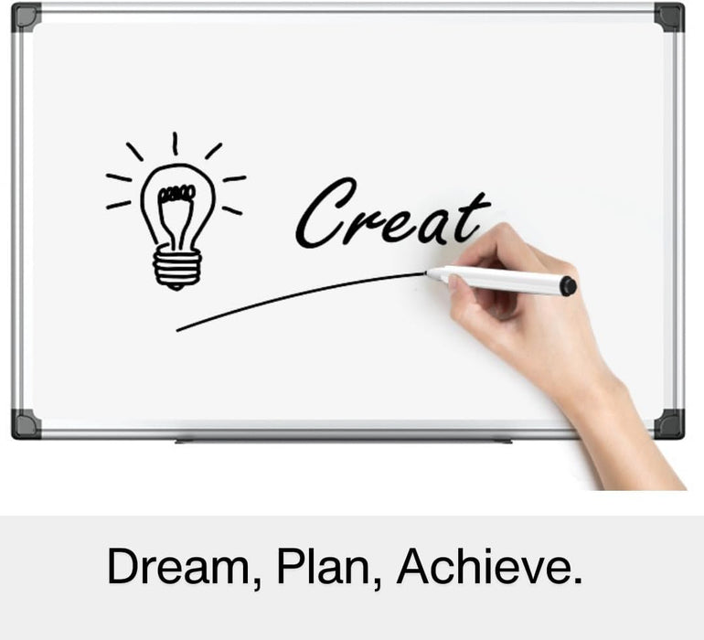 Large Double-Sided Magnetic Whiteboard with Stand - 360° Rotating, Dry Erase White Board Easy Write, Height Adjustable, Mobile on Wheels for Classroom, Office White Board (90cm * 60cm)