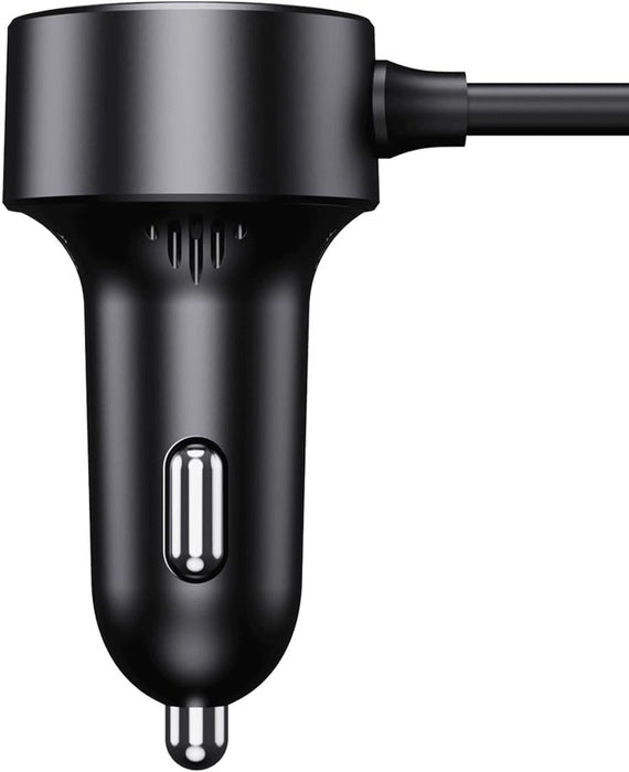 Baseus High Efficiency Pro 1-for-2 Car Cigarette Lighter 30W-Cosmic Black