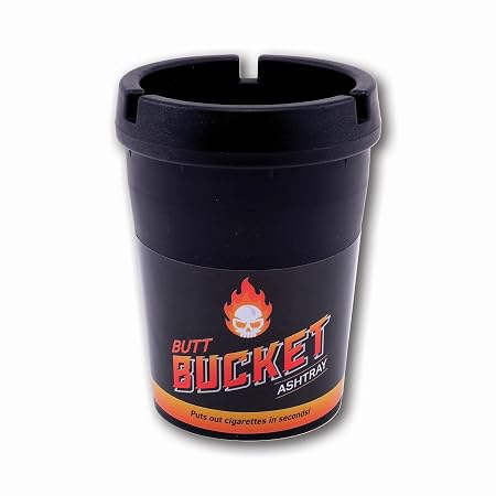 Ashtray Butt Bucket With Removable Lid 11cm x 8cm