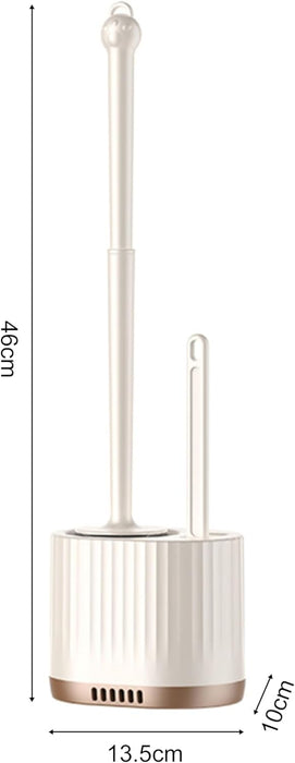 Onein Silicone Toilet Brush and Holder Set – Flexible TPR Bristles, Quick-Drying Bathroom Cleaner with Ventilated Drip-Free Base, Wall-Mounted or Freestanding Design, Peppermint