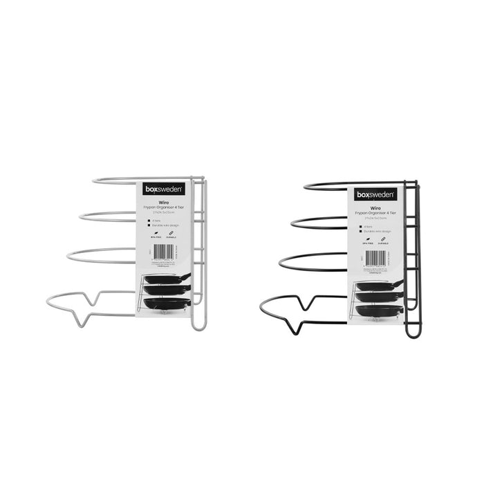 Boxsweden Wire Frypan Organiser 4 Tier 27X24.5X23Cm