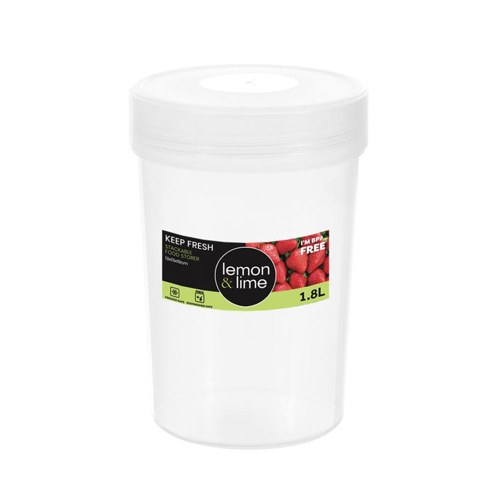 Lemon & Lime KEEP FRESH STACKABLE FOOD STORER 1.8L 13X13X19CM