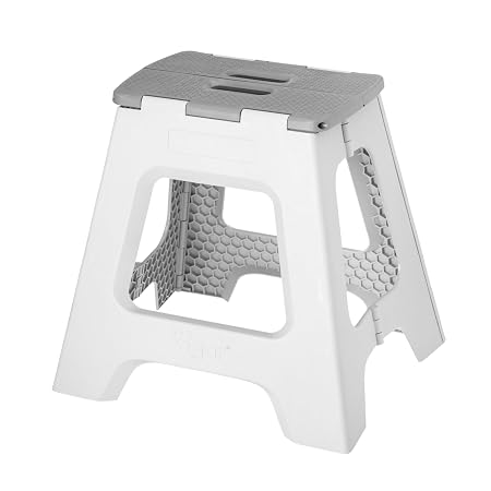 Compact Grey Foldable 40cm Stool