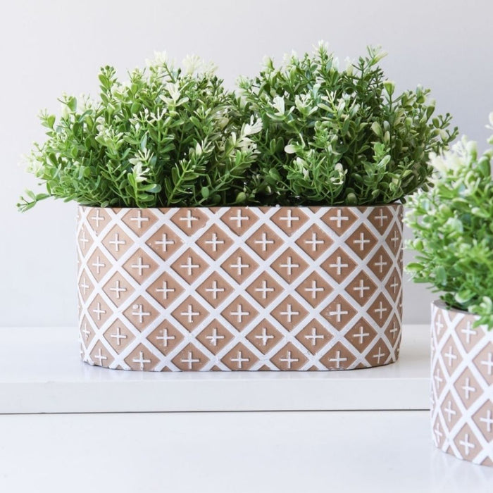 3 set Henry Crossed Oval Plant Pot