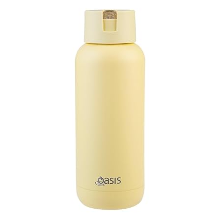 CERAMIC LINED S/S T/WALL INS. DRINK BOTTLE 1L DAFFODIL