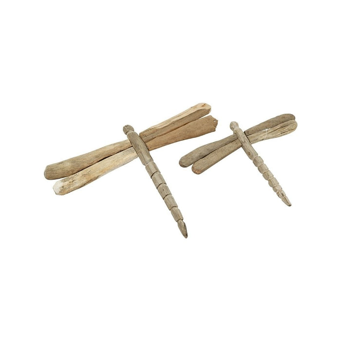 2 set Driftwood Dragonfly Wall Arts - S ¨C 30cm long x 22.5cm wide x 2.5cm deep
