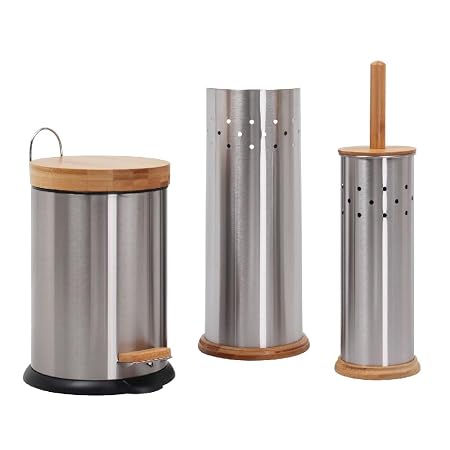 Eco Basics 3 in 1 Bathroom Set - Stainless Steel