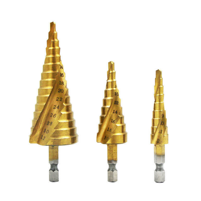 Step Drill Bits  Spiral double fluted Socrates Building Supplies