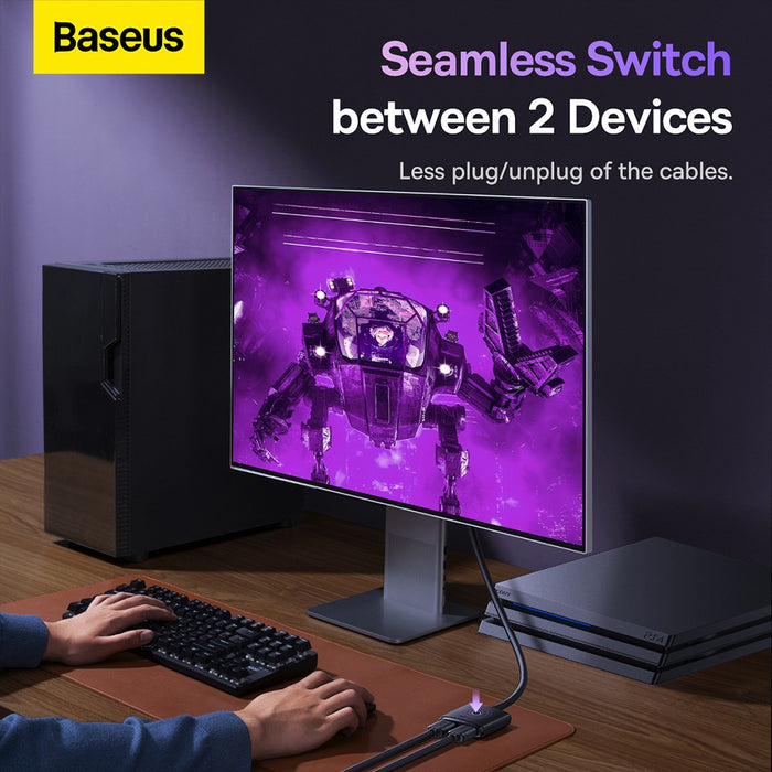 Baseus AirJoy Series 2-in-1 Bidirectional HDMI Switch (Comes with 1m Cable)