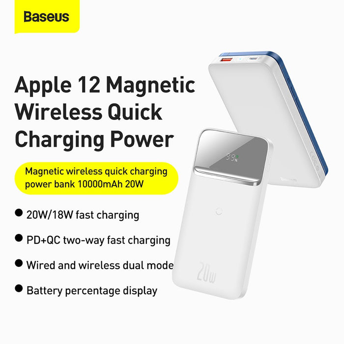 Baseus Magnetic Wireless Fast Charging Power Bank 10000mAh 20W PPCX010202