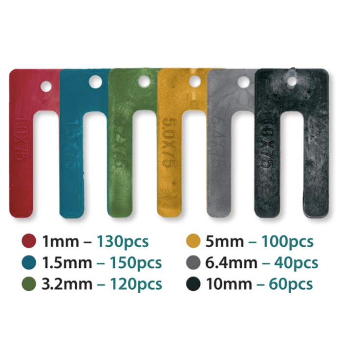 Rhino Packer 75mm Window Packers - Mixed Pack of 600 High-Impact Shims