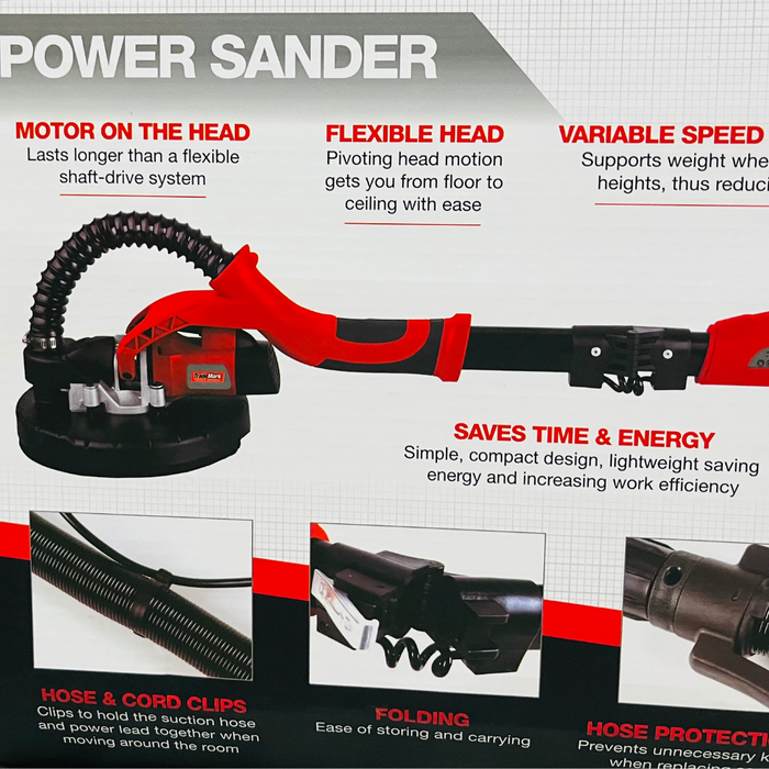 Trademark power sander electric sander tool sanding drywall sander dust free sander machine