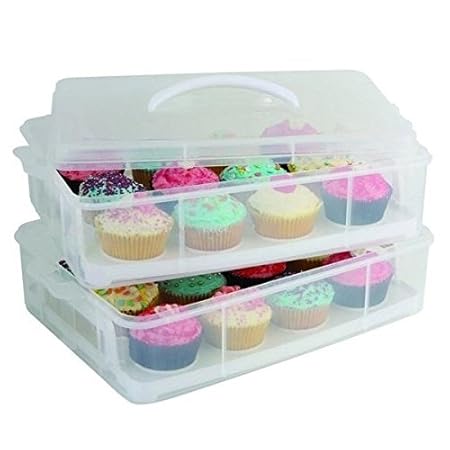 24 CUP STACKABLE CUPCAKE CARRIER WHITE