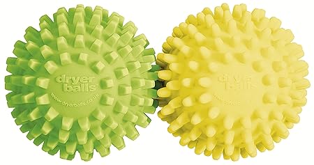 "DRYER BALLS" SET 2 YELLOW/GREEN