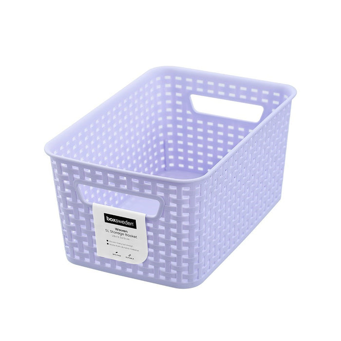 Boxsweden Woven Storage Basket 5L 28X18.5X13Cm Colour Pop