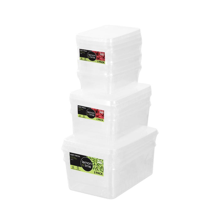 Lemon & Lime KEEP FRESH FOOD CONTAINER 2PK 900ML 11.5X16X7CM