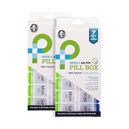 Pill Box Organiser Premium Double Row AM/PM - 7 Day/14 Slot
