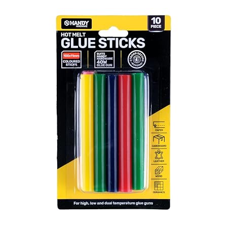 Glue Gun Hot Melt Coloured Glue Sticks 100mm x 7mm 20pc (Suitable with 10W Glue Gun)