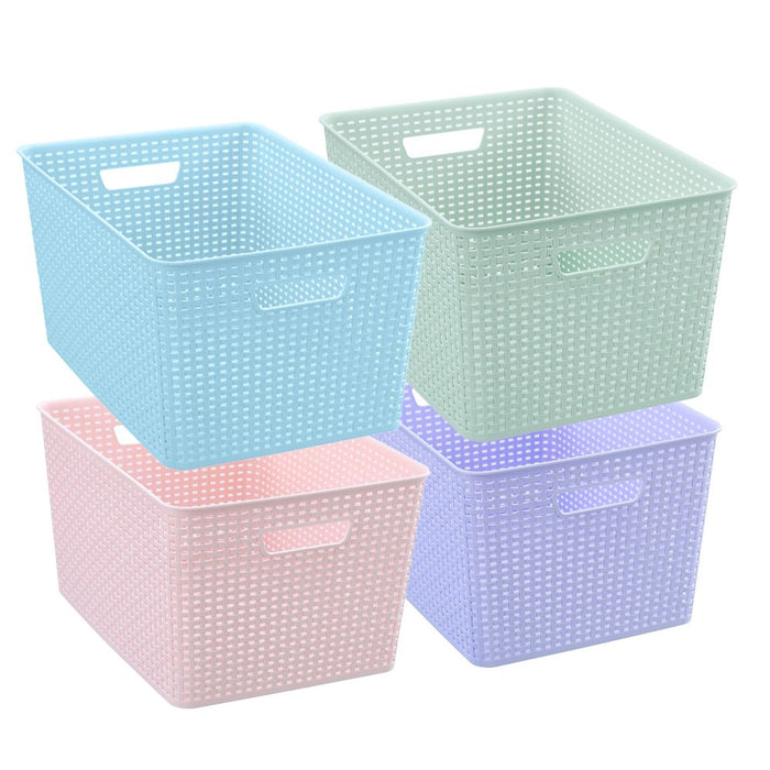 Boxsweden Woven Storage Basket 32L 44.5X34X25Cm Colour Pop