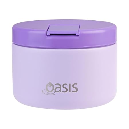 S/S D/WALL INS. FOOD FLASK W/QUICK RELEASE LID 300ML LILAC