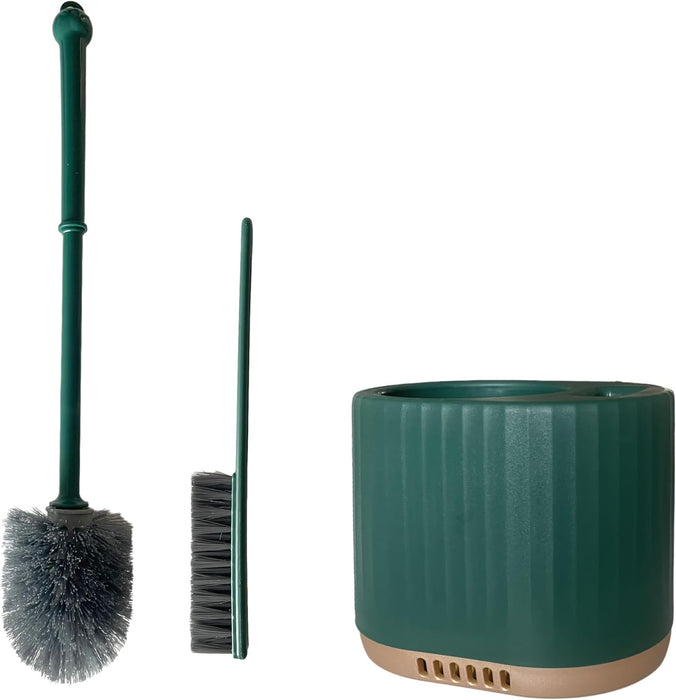 Onein Silicone Toilet Brush and Holder Set – Flexible TPR Bristles, Quick-Drying Bathroom Cleaner with Ventilated Drip-Free Base, Wall-Mounted or Freestanding Design, Peppermint