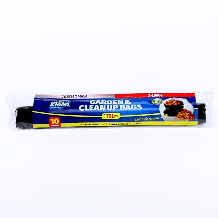 Garbage Bags Multi-Purpose 76L - 10pk - 76.5cm x 90cm - Black