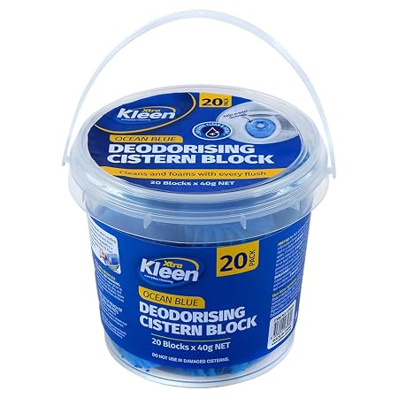 Toilet Deodorising Cistern Blocks 20pk x 40g Each - Ocean Blue