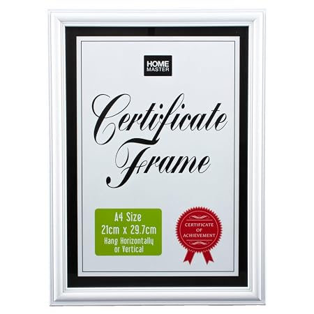 Frame Certificate A4 White 21cm x 29.7cm