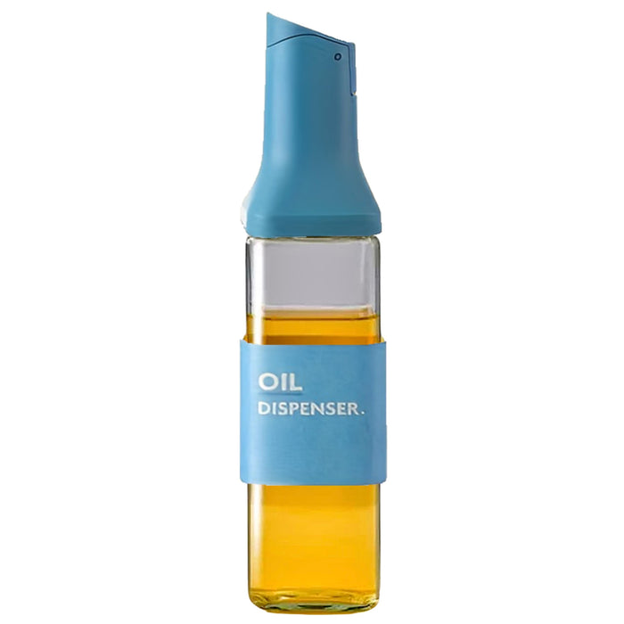 Premium Oil Dispenser Bottle - 500ml Auto-Flip Olive Oil Dispenser with Precision Spout for Easy Pouring, Leakproof Design for Cooking Oils, Vinegar, and Soy Sauce - Easy to Clean & Multi-Use (Blue)