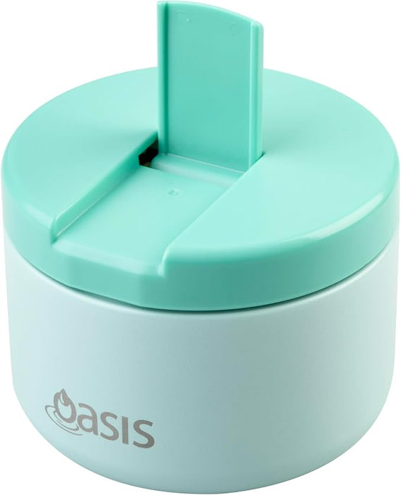 Oasis Stainless Steel Double Wall Insulated Food Flask with Quick Release Lid 300 ml - Mint