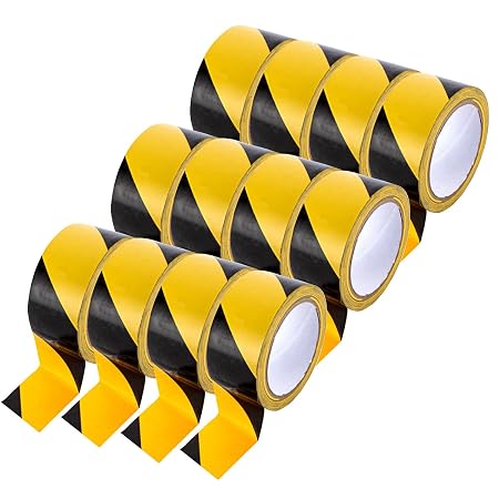 Tape Duct Hazard Marking Black & Yellow 48mm x 30m