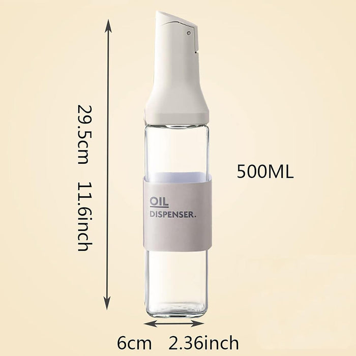Premium Oil Dispenser Bottle - 500ml Auto-Flip Olive Oil Dispenser with Precision Spout for Easy Pouring, Leakproof Design for Cooking Oils, Vinegar, and Soy Sauce - Easy to Clean & Multi-Use (Blue)