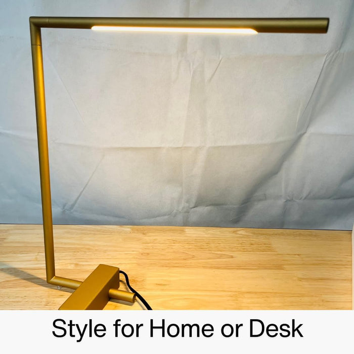 SBS LED Table Lamp in Bedroom or Desk Light Sleek Design Gold Bronze Minimalist Design European Standard