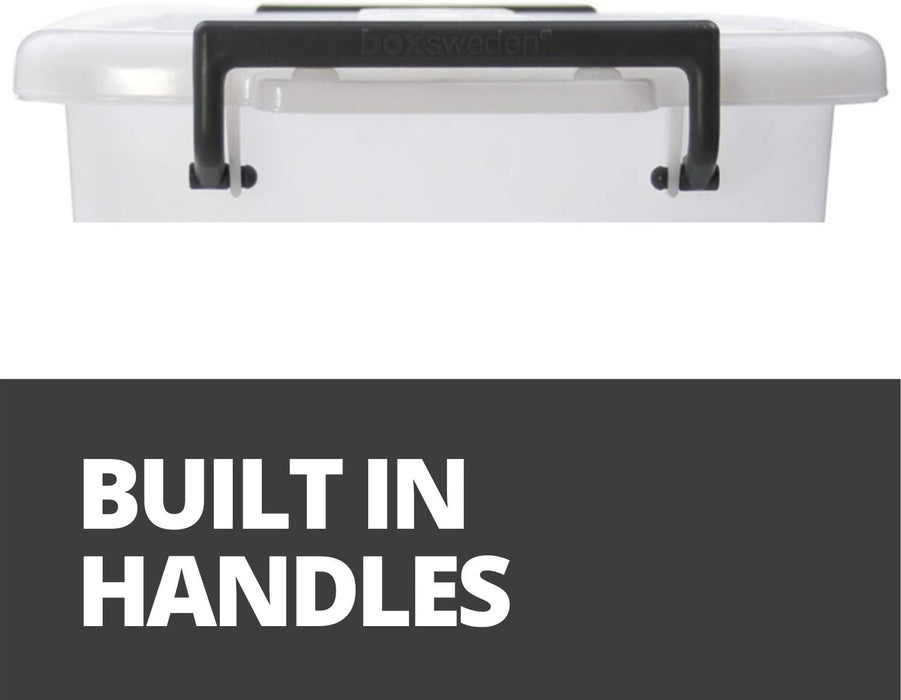 5 X Heavy Duty Utility Storage Bins 55L Stackable Plastic Storage Tub Container Clear Large Storage Box Tote Bin Boxes Bins With Durable Clip On Lid