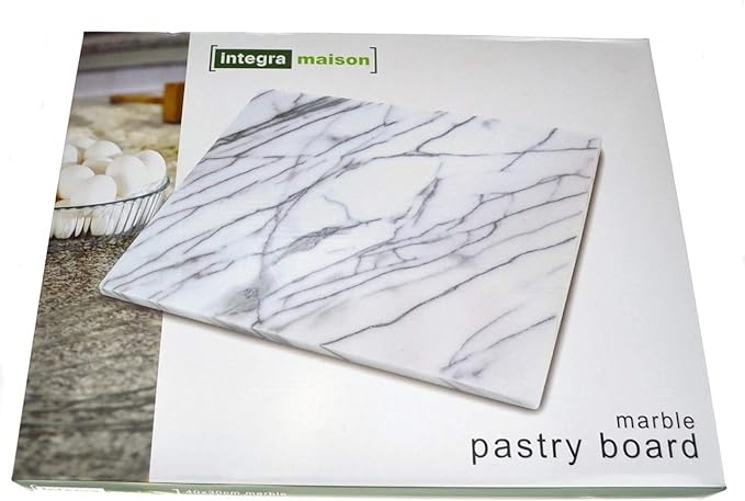 NEW MARBLE PASTRY BOARD Rolling Slab Cutting Cheese Platter Plate Tray 40 x 30CM