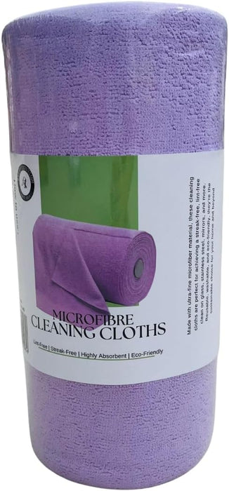 Socrates Microfiber Cleaning Cloth Roll – 50 Tear-Away, Ultra-Absorbent, Reusable, Washable, Quick-Dry Towels.