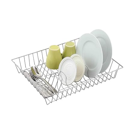 Dish Drying Rack (Chrome Finish) - 44cm x 34cm x 8cm