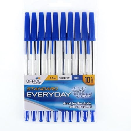 Pen Ballpoint Blue 10pk