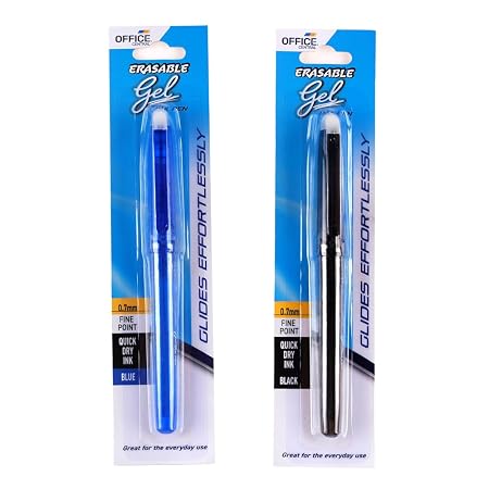Pen Erasable Gel 0.7mm Fine Point Blue & Black Assorted?