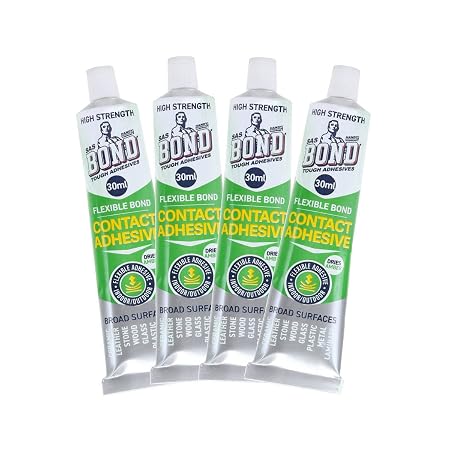 Glue Contact Adhesive Flexible Bond 2pk 30ml each (Dries Amber)