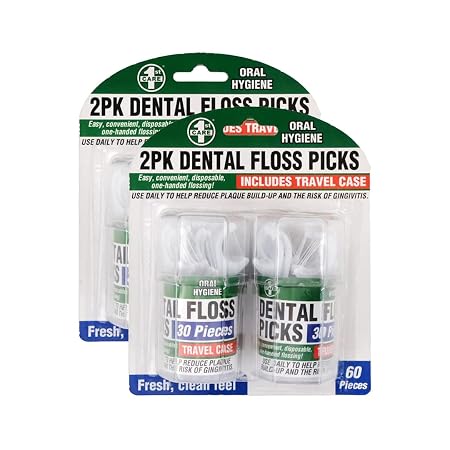 Dental Floss Picks 2 x 30pc Packs (60pc total)