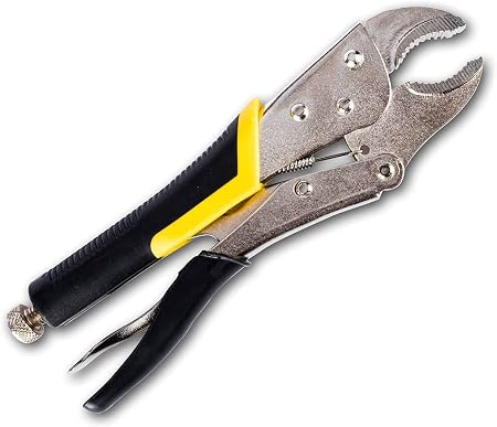 Locking Pliers Adjustable Carbon Steel Black & Yellow Comfort Grip Handle 250mm