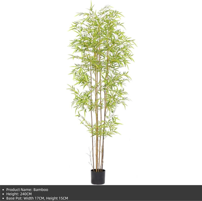 Artificial Bamboo Plant Tall Faux Greenery Decoration for Home & Office
