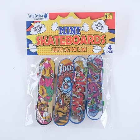 Skateboards (Mini) - 9.5cm - 4pk Assorted Designs