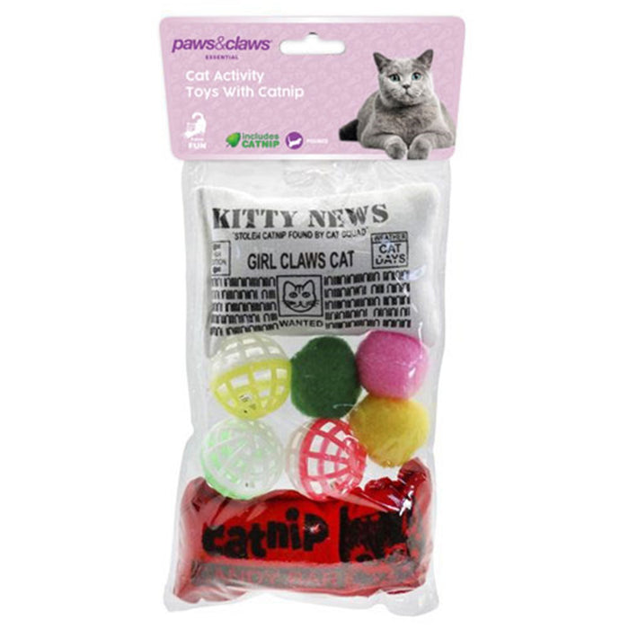 Paws & Claws CAT ACTIVITY TOY 8PK 27X13.5X3CM