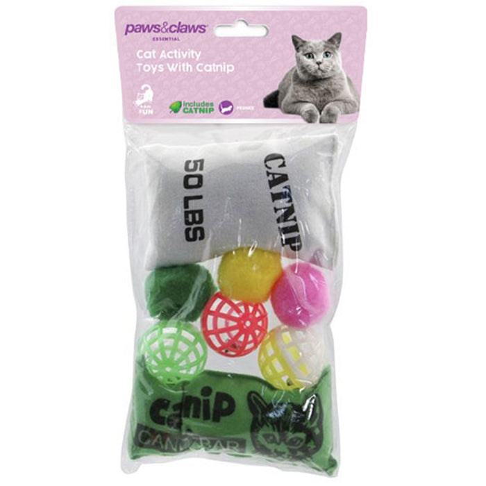 Paws & Claws CAT ACTIVITY TOY 8PK 27X13.5X3CM