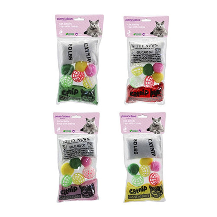 Paws & Claws CAT ACTIVITY TOY 8PK 27X13.5X3CM