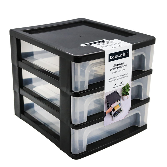 Boxsweden Drawer Desktop Cabinet Lge?3 Layer 30X24.5X25.5Cm