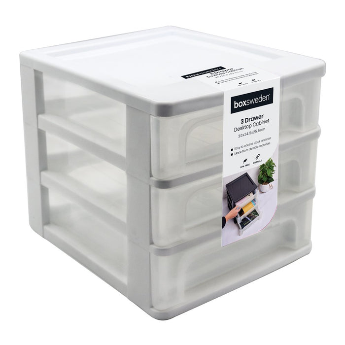Boxsweden Drawer Desktop Cabinet Lge?3 Layer 30X24.5X25.5Cm